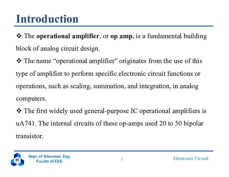 c1_opamp(chau).pdf-Thư viện tài liệu, giáo trình, bài giảng, bài tập lớn, đề thi online  môn học Mạch Điện Tử  ĐH Bách Khoa HCM-1