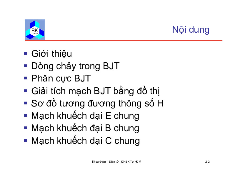 okc2_bjt(hung).pdf-Thư viện tài liệu, giáo trình, bài giảng, bài tập lớn, đề thi online  môn học Mạch Điện Tử  ĐH Bách Khoa HCM-1
