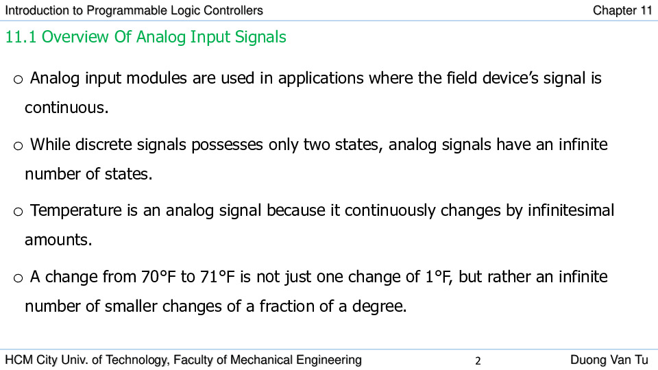 Chapter 11 - Analog Input-Output System.pdf-Thư viện tài liệu, giáo trình, bài giảng, bài tập lớn, đề thi online  môn học Plc (Programmable Logic Controller)  ĐH Bách Khoa HCM-1