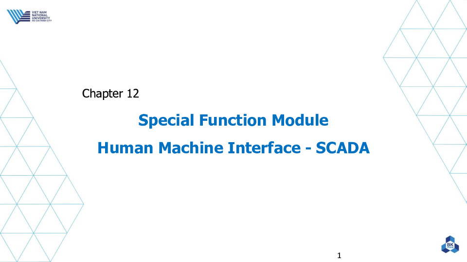 Chapter 12 - Special Function Module - HMI - SCADA.pdf-Thư viện tài liệu, giáo trình, bài giảng, bài tập lớn, đề thi online  môn học Plc (Programmable Logic Controller)  ĐH Bách Khoa HCM-0