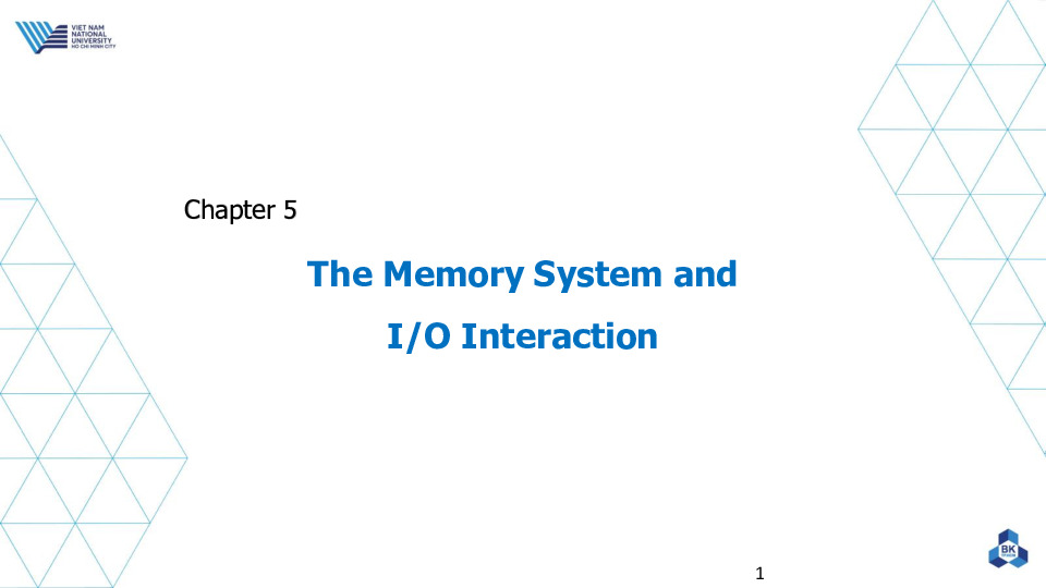 Chapter 5 - The Memory System and IO Interaction.pdf-Thư viện tài liệu, giáo trình, bài giảng, bài tập lớn, đề thi online  môn học Plc (Programmable Logic Controller)  ĐH Bách Khoa HCM-0