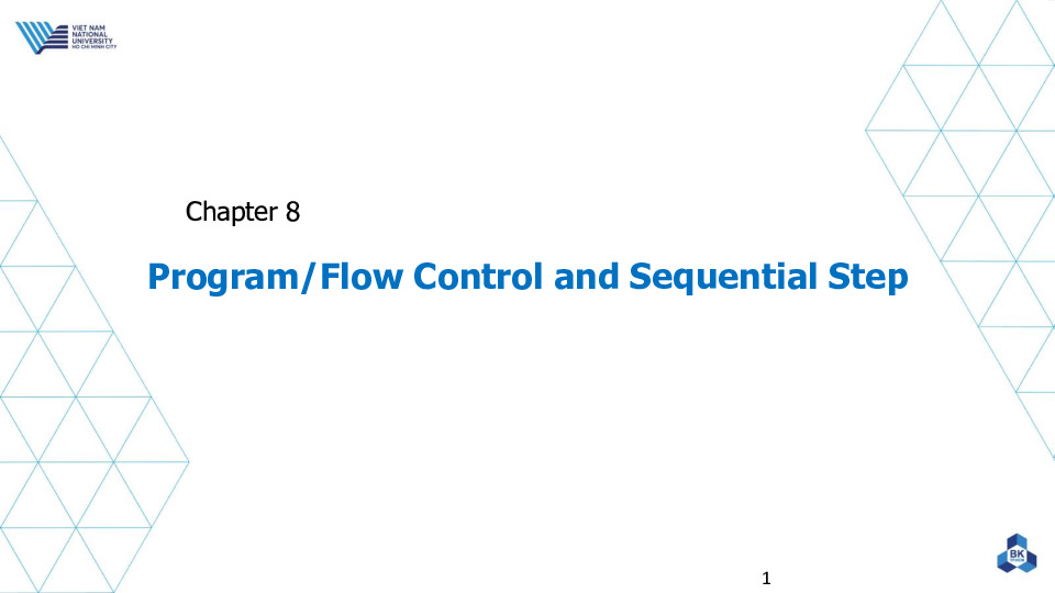 Chapter 8 - Program Flow and Sequential Step.pdf-Thư viện tài liệu, giáo trình, bài giảng, bài tập lớn, đề thi online  môn học Plc (Programmable Logic Controller)  ĐH Bách Khoa HCM-0