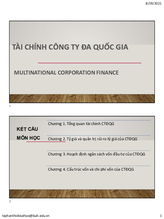 tcctdqg_chuong 1 tổng quan tài chính ctđqg.pdf-Thư viện tài liệu, giáo trình, bài giảng, bài tập lớn, đề thi online  môn học Tài Chính Công Ty Đa Quốc Gia  Đại Học Ngân Hàng TP.HCM