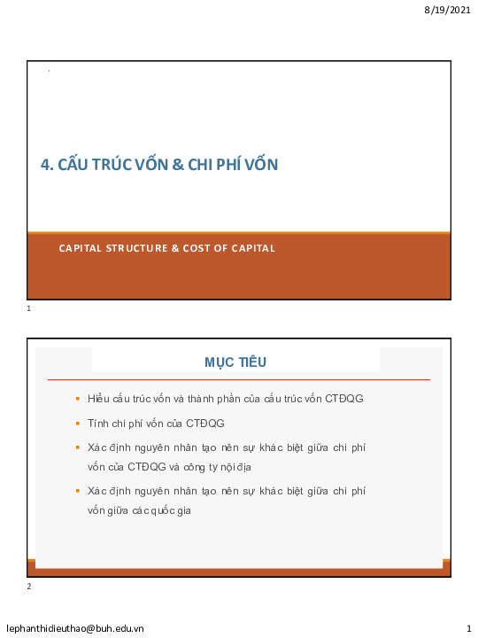 tcctdqg_chuong 4 cấu trúc vốn và chi phí vốn của ctđqg.pdf-Thư viện tài liệu, giáo trình, bài giảng, bài tập lớn, đề thi online  môn học Tài Chính Công Ty Đa Quốc Gia  Đại Học Ngân Hàng TP.HCM